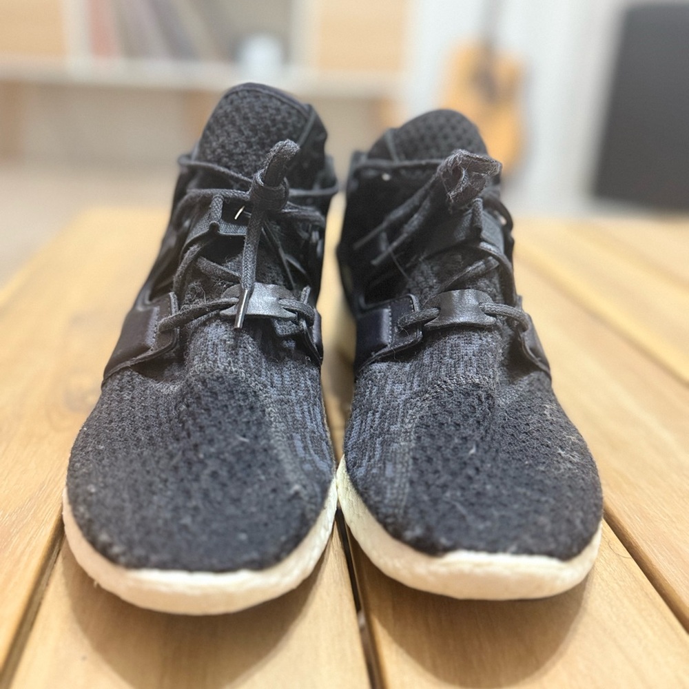 Adidas EQT 2/3 Black Knit High-Top Sneakers